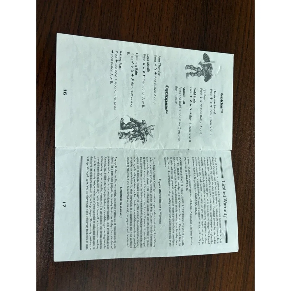Mighty Morphin Power Rangers - Instruction‎ Booklet Manual Only (Sega Genesis)